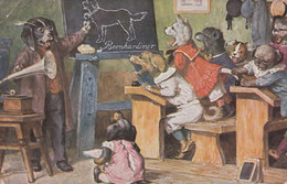 Dressed Dogs In School Dachshund Spitz Bulldog Dog Gramophone Phonograph - Geklede Dieren