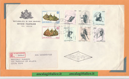 SAN MARINO 1977 - St.Post.063 - Busta FDC Raccomandata, 6v. Serie "LE VIRTU' CIVILI" 2^ Emiss. - Vedi Descrizione - - Covers & Documents