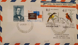 A) 1964, ARGENTINA, PANAMERICAN HIGHWAY, FROM BUENOS AIRES TO NEW YORK, PRO CHILDREN, AVES, ALLIANCE FOR PROGRESS, FRANC - Storia Postale