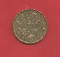 20 Francs Guiraud 1952 B  Voir Les 2 Photos - 20 Francs