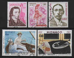 Monaco - 1982  -Les Arts   - N° 1344 à 1348  -  Oblitérés - Used - Gebraucht