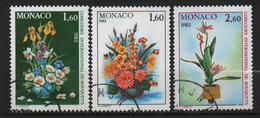 Monaco - 1982  - Concours De Bouquets   - N° 1349 à 1351   -  Oblitérés - Used - Gebraucht