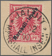 Deutsche Kolonien - Marshall-Inseln: 1899, 10 Pf. Krone/Adler Mit Aufdruck "Mars - Kolonie: Marshalleilanden