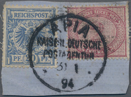 Deutsche Kolonien - Samoa - Vorläufer: 1894, 2 Mark Dunkelrotkarmin Und 20 Pfg. - Kolonie: Samoa