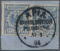 Deutsche Kolonien - Samoa - Vorläufer: 1892, 20 Pfg. Mittelblau (Urmarke 48 Bb), - Kolonie: Samoa