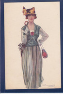 CPA BOMPARD Illustrateur Italien Art Déco Femme Woman écrite 951-4 - Bompard, S.