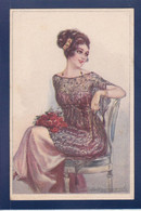 CPA BOMPARD Illustrateur Italien Art Déco Femme Woman écrite 948-1 - Bompard, S.