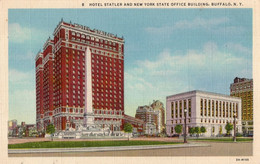 BUFFALO - HOTEL STATLER AND NEW YORK STATE OFFICE BUILDING - BUFFALO N.Y. - CARTOLINA FP SCRITTA - Buffalo