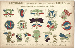 LETULLE.Graveur D’Insignes PARIS. Aviation. Auto Moto GHIEN. Aérodrome Versaillois. Colombophile De Nevers. Tourangelle - Colecciones