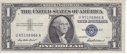 BILLETE DE ESTADOS UNIDOS DE 1 DOLLAR DEL AÑO 1957 D LETRA U-A WASHINGTON  (BANK NOTE) - Billetes De La Reserva Federal (1928-...)