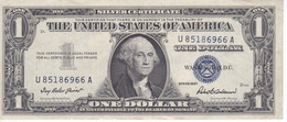 BILLETE DE ESTADOS UNIDOS DE 1 DOLLAR DEL AÑO 1957 D LETRA U-A WASHINGTON  (BANK NOTE) - Billets De La Federal Reserve (1928-...)