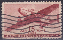 Etats-Unis (Poste Aérienne) YT 29 Mi 503A Sn C28 Année 1941 (Used °) Avion - 2a. 1941-1960 Usados