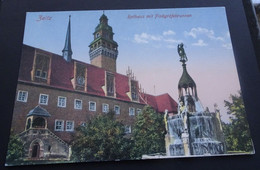 Zeitz Um 1912 (reproduktion) - Rathaus Mit Finkgräfebrunnen - Hans-Joachim Richter, Leipzig - # 8 - Zeitz