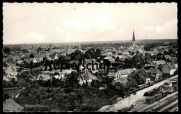 ÄLTERE POSTKARTE LINGEN EMSLAND PANORAMA MIT BAHNHOF ZUG GÜTERWAGGON WAGGONS Station Gare AK Ansichtskarte Postcard Cpa - Lingen