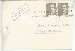 MADRID A BARECLONA CC URGENTE SELLOS BASICA - Eilbriefmarken