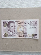 Billete De Botswana De 5 Pula, Año 1992, UNC - Botswana