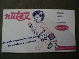 BUVARD NUTEX. ANNEES 50? NOUVELLE PEINTURE AU CAOUTCHOUC FABRIQUEE - Verf & Lak