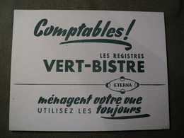 BUVARD LES REGISTRES VERT BISTRE. 1955. ETERNA - O