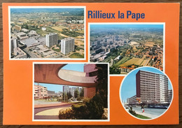 CP RILLIEUX LA PAPE 69 Vues Générales Aériennes, Quartier De L'Eglise, Centre Commercial, Avenue De L'Europe - Rillieux La Pape