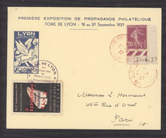 Vi 0172  -  France  :   Propagande Philatélique De Foire De Lyon  1937  (o) - Exposiciones Filatelicas