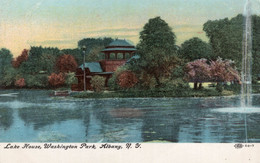 ALBANY - LAKE HOUSE - WASHINGTON PARK - ALBANY - N.Y.- CARTOLINA FP NUOVA - Albany