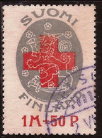 FINLANDIA - Fx. 3524 - Yv. 108 - 1 Mk, + 50 P. - Escudo - Sobretasa Pro Cruz Roja - 1922 - Ø - Used Stamps