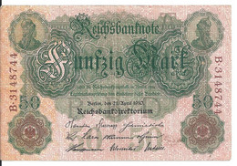 ALLEMAGNE 50 MARK 1910 VF P 41 - 50 Mark