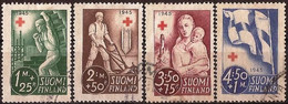 FINLANDIA - Fx. 1188 - Yv. 278/81 -  Cruz Roja - 1945 - Ø - Used Stamps