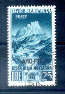 1953 Trieste Zona A S181 Usato, Festa Della Montagna - Used