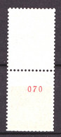 1664b - 50c Rouge Béquet (roulette) - N° Rouge Verso 070 - En Paire Verticale - Neuf N** - Très Beau. - Rollo De Sellos