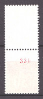 1664b - 50c Rouge Béquet (roulette) - N° Rouge Verso 330 - En Paire Verticale - Neuf N** - Très Beau. - Rollo De Sellos
