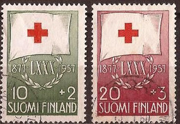 FINLANDIA - Fx. 1217 - Yv. 463/4 -cruz Roja - 1957 - Ø - Used Stamps