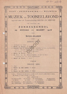 Wilrijk - Muziek En Toneelavond 1918  (V2160) - Programme