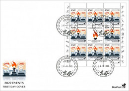 Lithuania 2022 Significant Events Beijing Olympic Capital 2008 2022 BeePost FDC Sheetlet - Hiver 2022 : Pékin