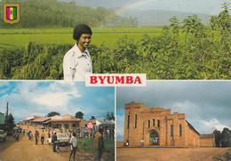 Rwanda - Byumba , Tea Plantation , Market , Cathedral , Rainbow 1995 Meter Stamp - Rwanda