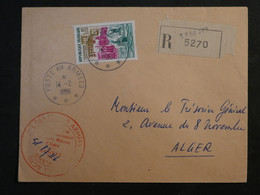 BM11   ALGERIE FRANCE   BELLE  LETTRE RECOM.  1963  POSTES AUX ARMEES   +AFFRANCH. INTERESSANT++++ - Lettres & Documents