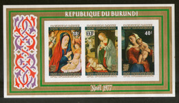 Burundi 1977 Religious Paintings By Raphael Correggio Leonardo Imperf M/s MNH # 7519 - Cuadros
