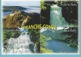 La Franche-Comté-Multivues-Château De Joux Et Le Saut Du Doubs-La Cascade Du Hérisson Et Le Lac De Bonlieu Dans Le Jura - Franche-Comté