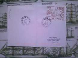 Enveloppe, Timbre, Le Cordonnier Cachet Rond St Pierre Et Miquelon - Covers & Documents