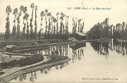 - Cher -ref-855- Léré - La Gare Du Canal - Canaux - Peniche - Peniches - - Lere