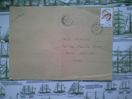 Cachet Rond St Pierre Et Miquelon Timbre Pierre Hélène, Charpentier De Marine - Cartas & Documentos