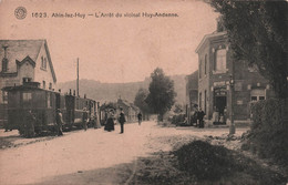 CPA Ahin Lez Huy - L'Arrêt Du Vicinal Huy Andenne - Tram - Tramway - Animé - Anthisnes