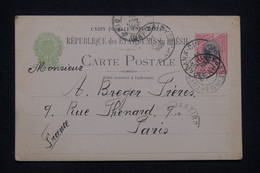 BRESIL - Entier Postal De Curitajba Pour Paris En 1906 - L 139035 - Entiers Postaux