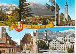 Hall In Tirol : Muzerturm, Hall Geigne Bettewurf, Sradtpfarrkirche, Rathaus, Unterer Stadsplatz   -  Non écrite - Hall In Tirol
