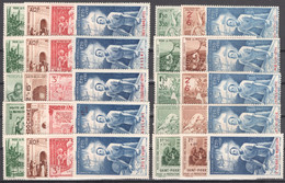 French Colonial 1942 Protection De L'Enfance Indigène & Quinzaine Full Set (83 Stamps) MNH/VF - 1942 Protection De L'Enfance Indigène & Quinzaine Impériale (PEIQI)