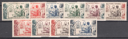 French Colonial 1950 Œuvres Sociales De La France D'Outre-Mer Full Set (10 Stamps) MNH/VF - 1950 Œuvres Sociales De La France D'Outre-Mer