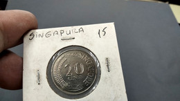 SINGAPORE 20 CENTS 1967 KM# 4 (G#48-15) - Singapour