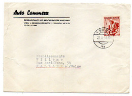 Autriche -1960--Lettre  VIENNE  Pour  NANTERRE-92 (France) ..timbre Seul  Sur Lettre..cachet - Cartas & Documentos