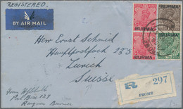 Birma / Burma / Myanmar: 1933/1937 Indian 8 Annas Postal Stationery Airmail Enve - Myanmar (Burma 1948-...)