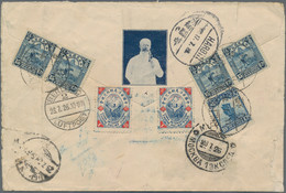 China: 1926, Early Air Mail To Germany: 1923, Junk 10 C. And Reaper 15 C. (4) Ti - Briefe U. Dokumente